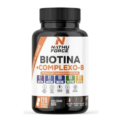 Pote de Biotina + Complexo B Nathu Force