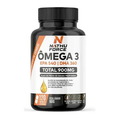 Pote de Ômega 3 900 mg Nathu Force
